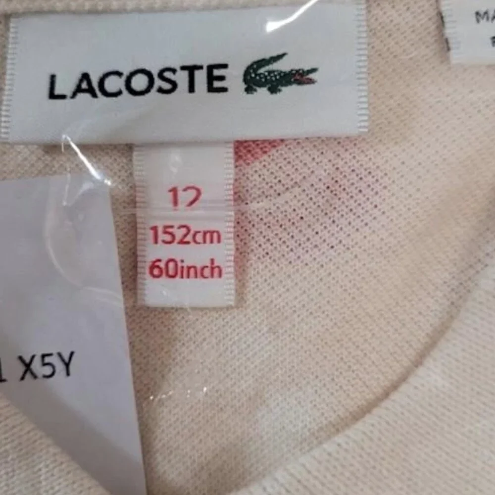 NIB Lacoste Girls Polka Dot Collared Short Sleeve Polo Shirt - Picture 5 of 11